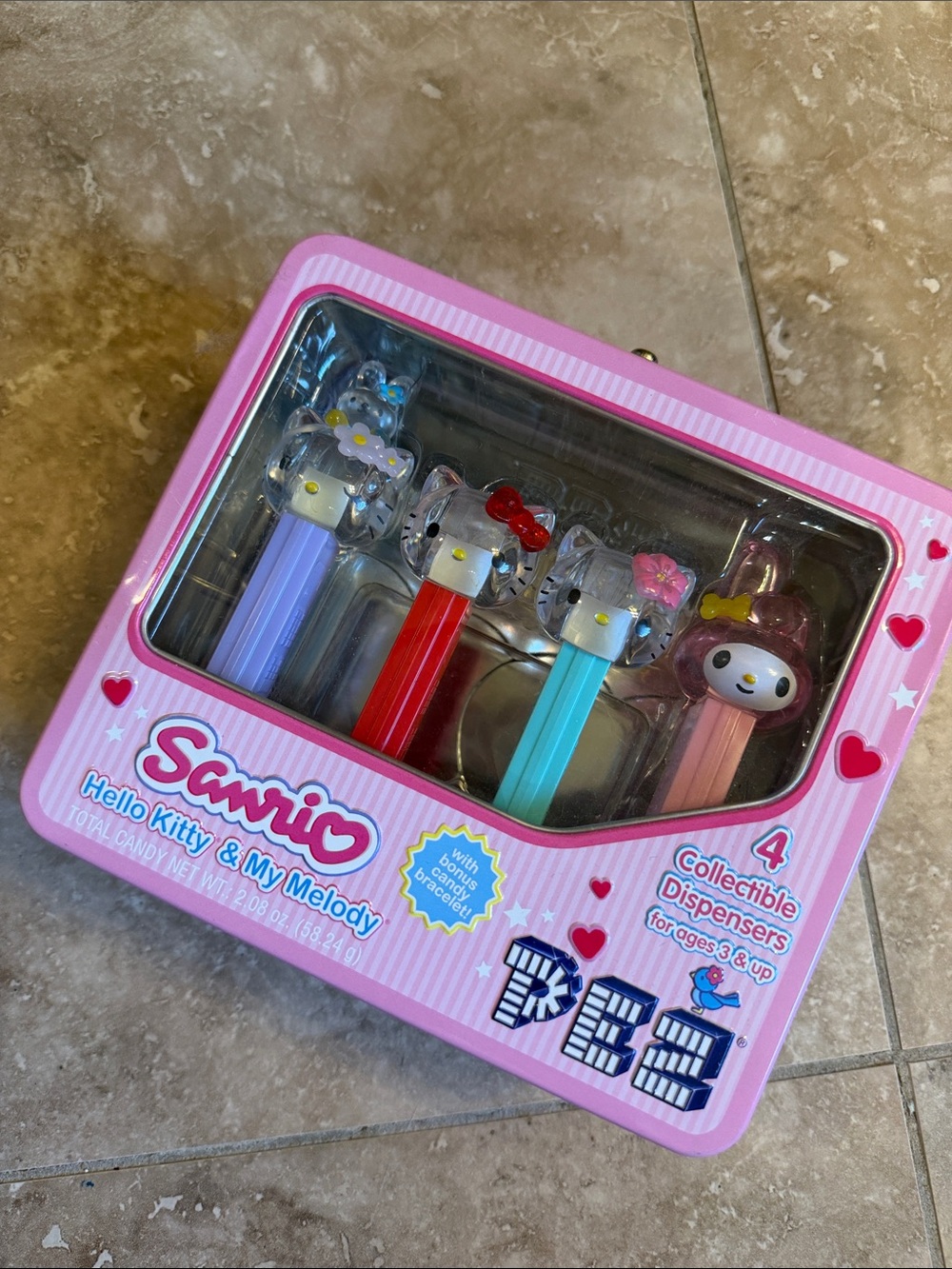 Vintage Sanrio Pez lunch box case